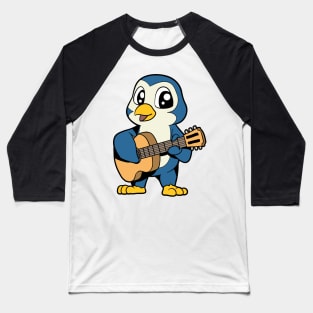 Cartoon penguin playing guitar Baseball T-Shirt